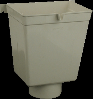 PVC HWA vergaarbak 100mm model 2 grijs Wavin